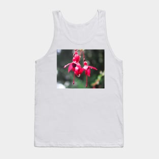 Beautiful pink and purple flowers on a rainy day Tank Top